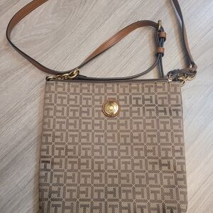 Tommy Hilfiger Beige and Brown Crossbody Bag